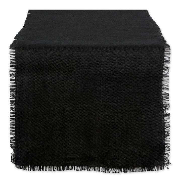 74" Black Solid Rectangular Table Runner