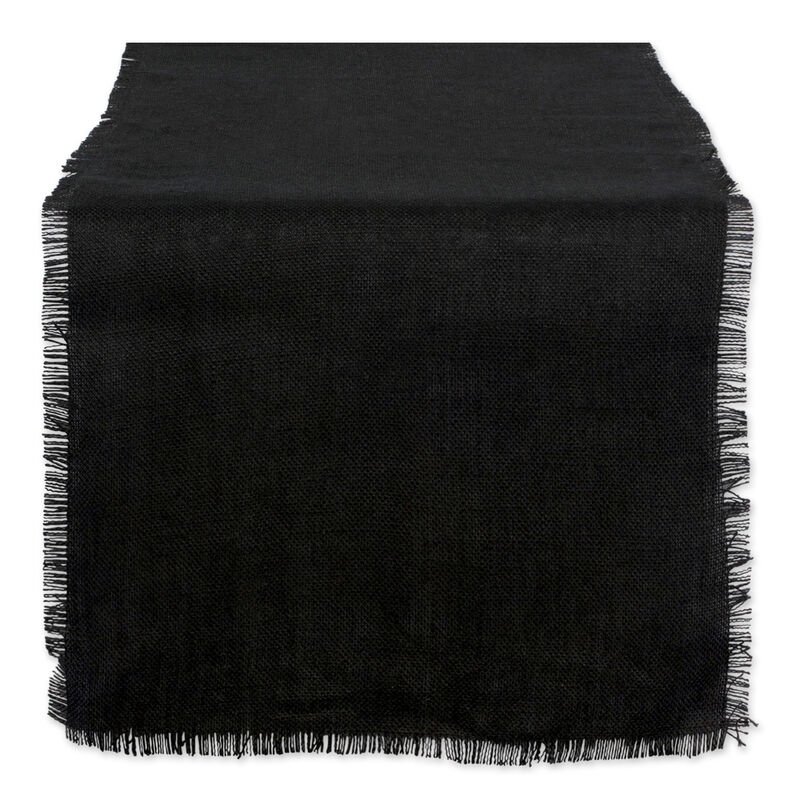 74" Black Solid Rectangular Table Runner