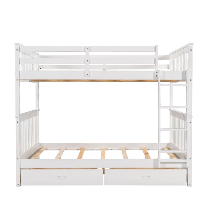 Merax Bunk Bed with Ladders and Two Storage Drawers