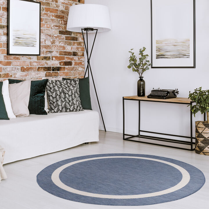 Waikiki Bordered Indoor/Outdoor Area Rug