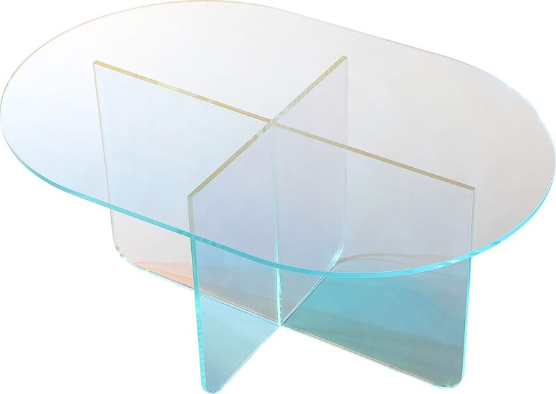 Fomo Coffee Table in Iridescent Glass