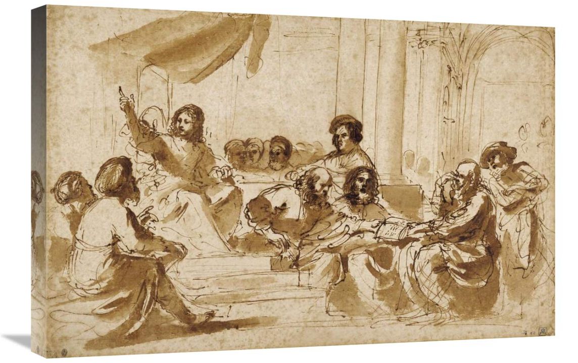 Christ Preaching in the Temple-Canvas Art-30x20