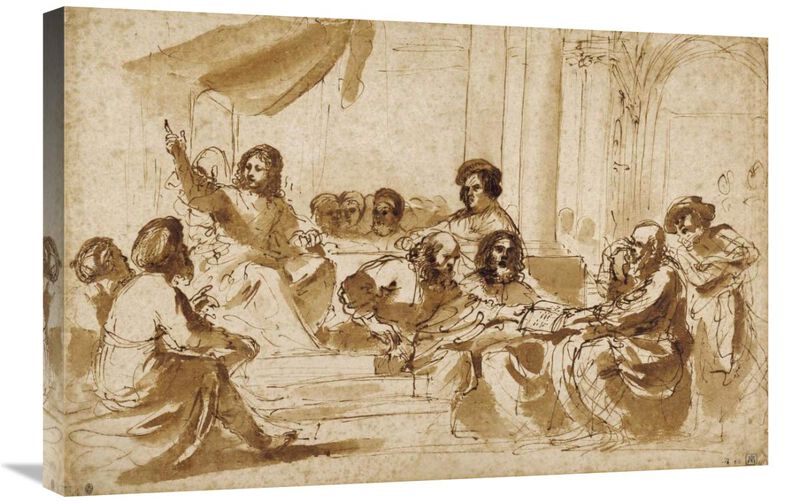 Christ Preaching in the Temple-Canvas Art-30x20