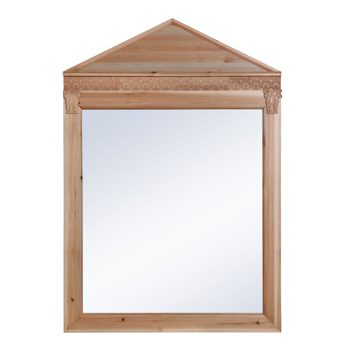 Wood Framed Mirror In Nature