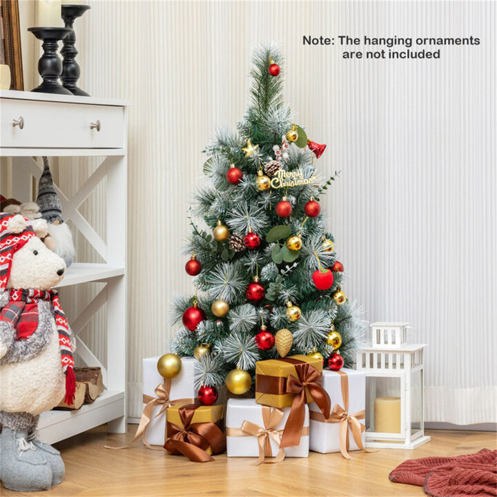 Pre-Lit Artificial Mini Christmas Tree Festive Tabletop Holiday Decoration