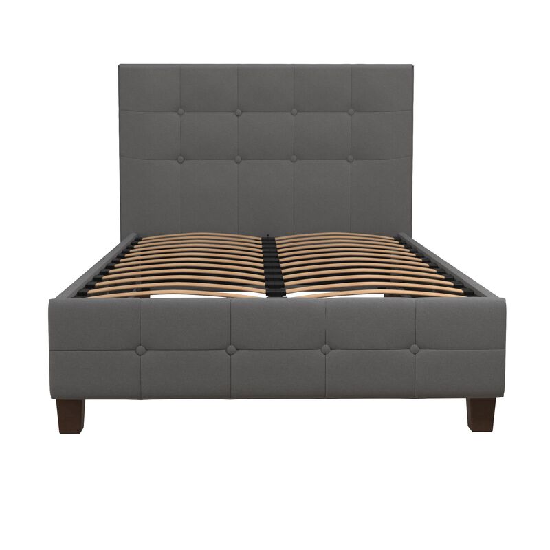 Ryder Black Linen Upholstered Bed