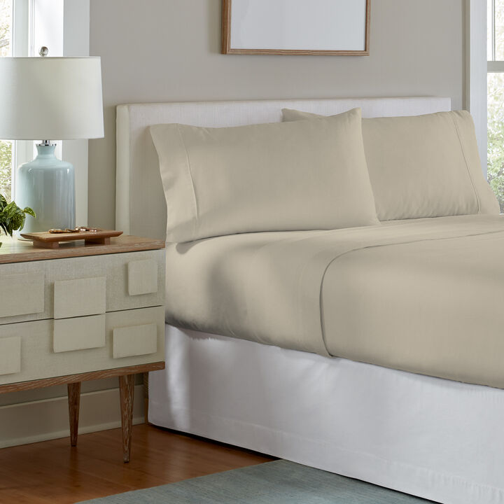 Pointehaven Super Heavy Weight 200 GSM 100% Soft Cotton Jensen Printed Flannel Deep Pocket 3 pc Sheet Set, Twin Extra Long