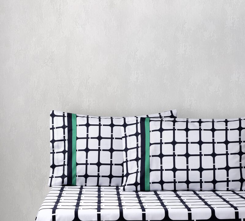 Brooks Brothers Broken Square Cotton Sateen Pillowcase Pair