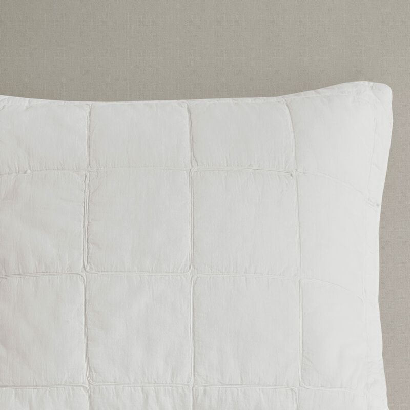 Gracie Mills Griffin 3-Piece Grid Design Cotton Coverlet Set