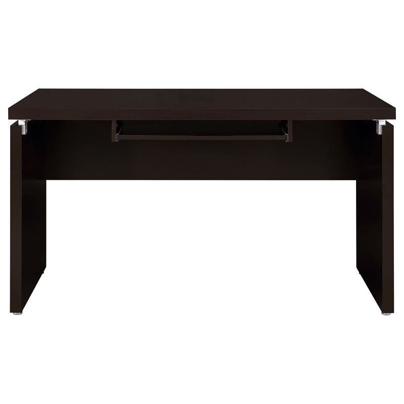 Niti 2 Piece Home Office L Desk with File Cabinet, Keyboard Tray Dark Brown - Benzara