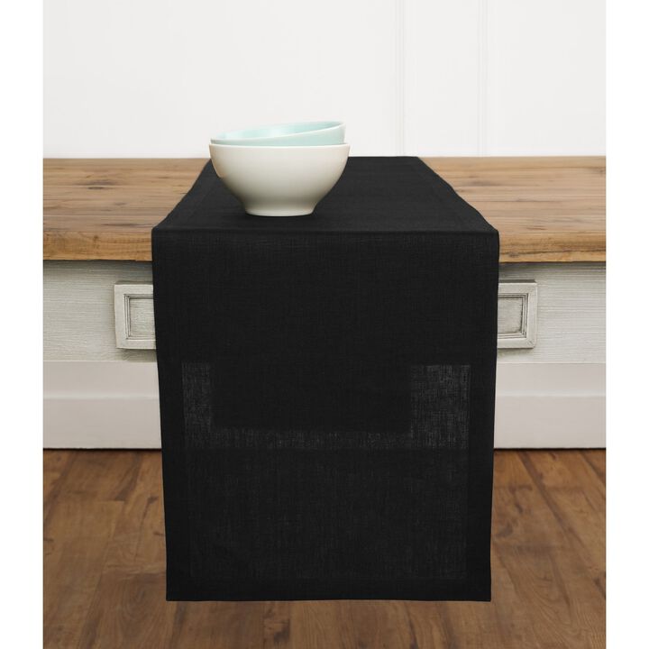 Solino Home 100% Pure Linen Table Runner | Fete for Valentine;s