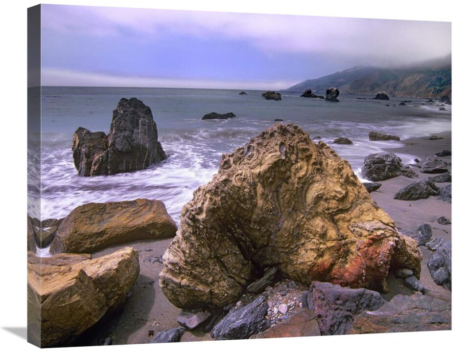 Rocks on Kirk Creek Beach, Big Sur, California-Canvas Art-28x22