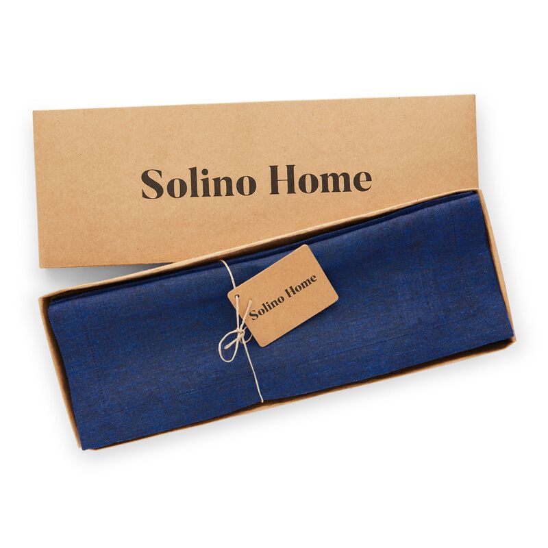 Solino Home 100% Pure Linen 14 x 19 Inch Placemats Set of 4 | Athena