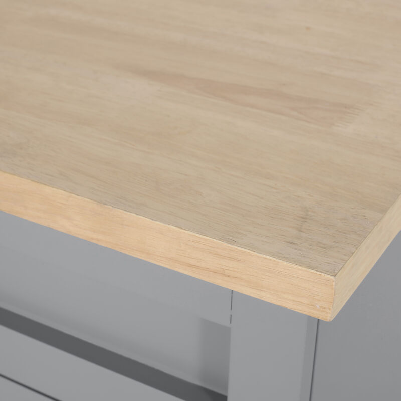 Merax Modern Kitchen Island  with Wheels