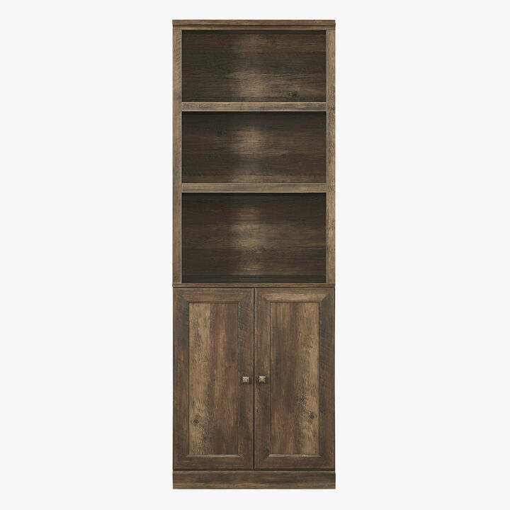 Merax Rustic Bookshelf with USB Port and 3 Open Shelves