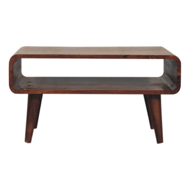 Open Chestnut  Solid Wood Media Unit