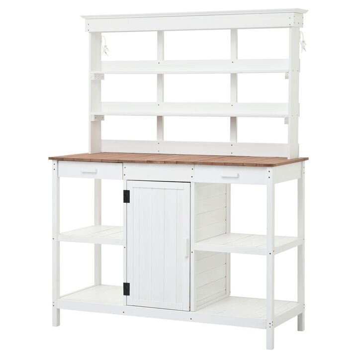 Streamdale Large Outdoor Potting Bench Table: Farmhouse Garden Workstation