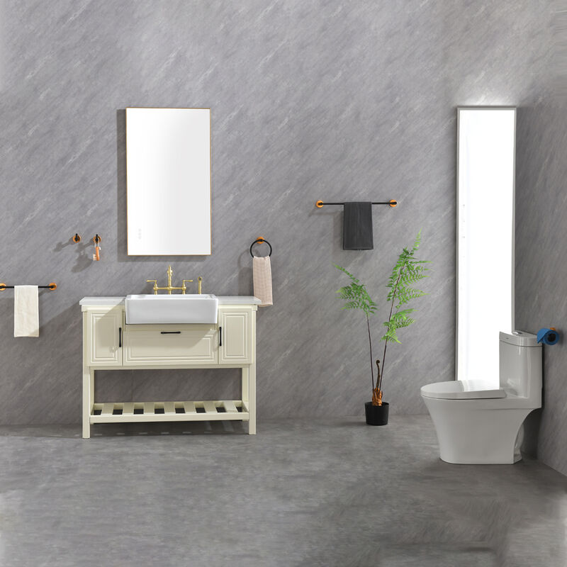6 Piece Bathroom Towel Rack Set Wall Mount 0007