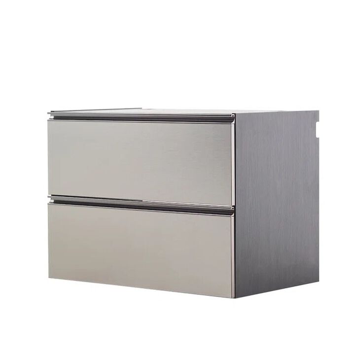 FC Design Garage TECH Series Wood Base Drawer Wall Mounted Garage Cabinet in Metallic Gray
