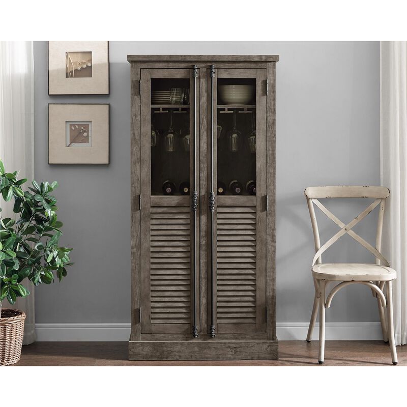 Sienna Park Beverage Cabinet, Weathered Oak
