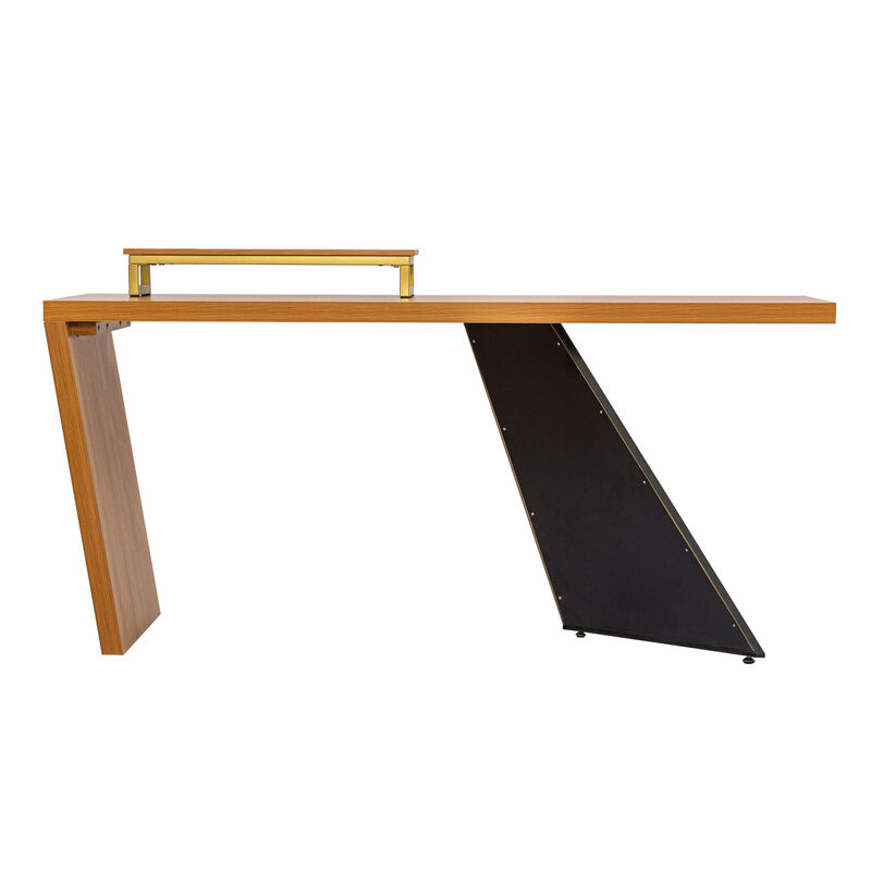 63" Modern Executive Desk, Rustic Industrial Wooden Writing Desk, Study Desk