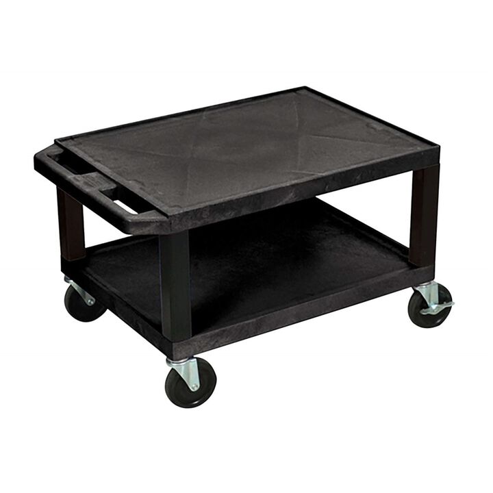 H.Wilson Tuffy Black 2 Shelf AV Cart