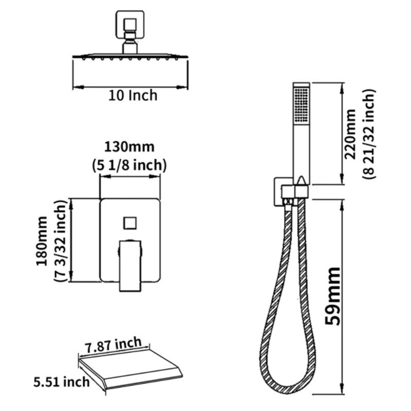Freestanding Bathtub Faucet High Flow Tub Filler with Handheld Shower and Swivel Spout