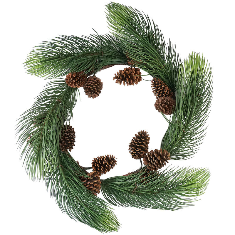 Long Pine Needle Artificial Christmas Wreath - 30-Inch  Unlit
