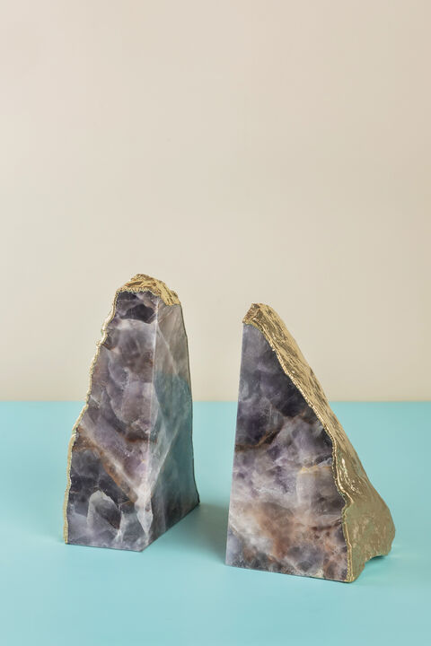 Dazzle Amethyst Bookends - Set of 2