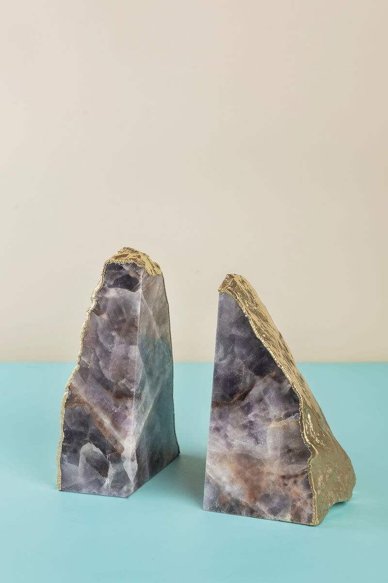 Dazzle Amethyst Bookends - Set of 2