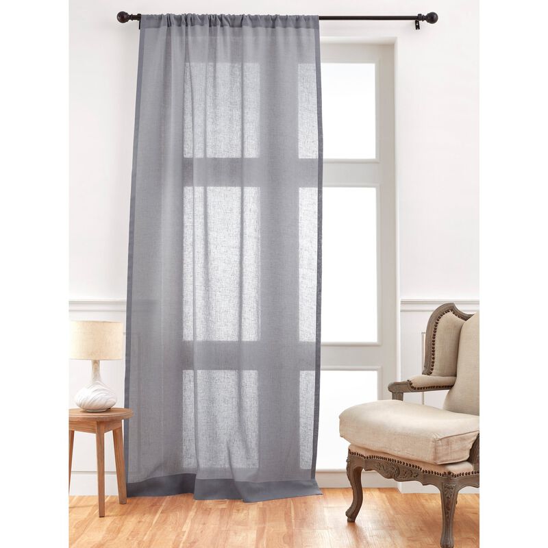 Solino Home 100% Pure Linen Sheer Curtain for Thanksgiving, Christmas