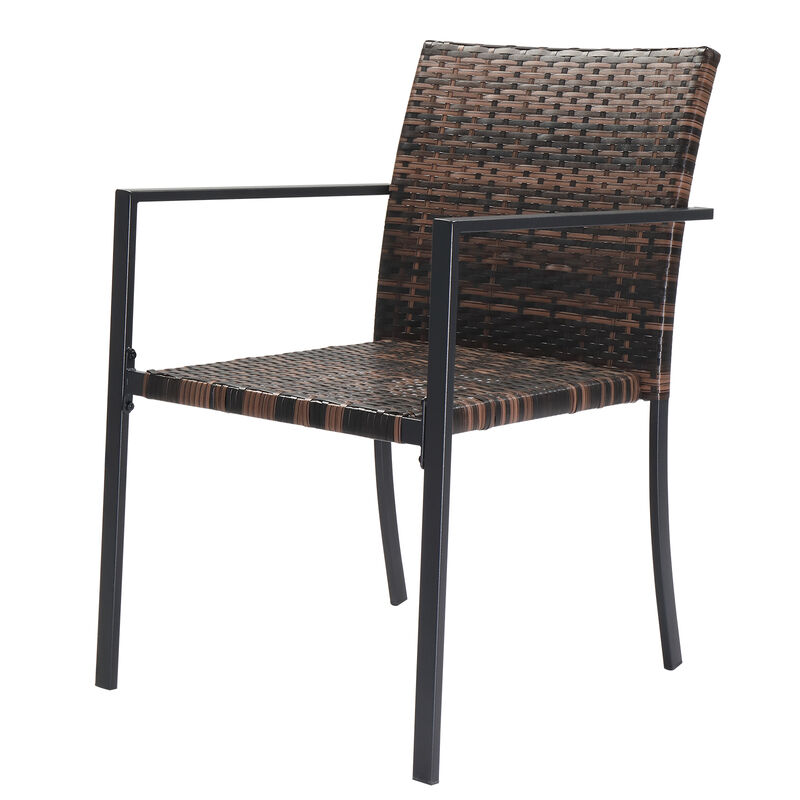 Set of 2 Stackable Outdoor Dining Chairs – Space-Saving Patio Seating for Garden & Deck