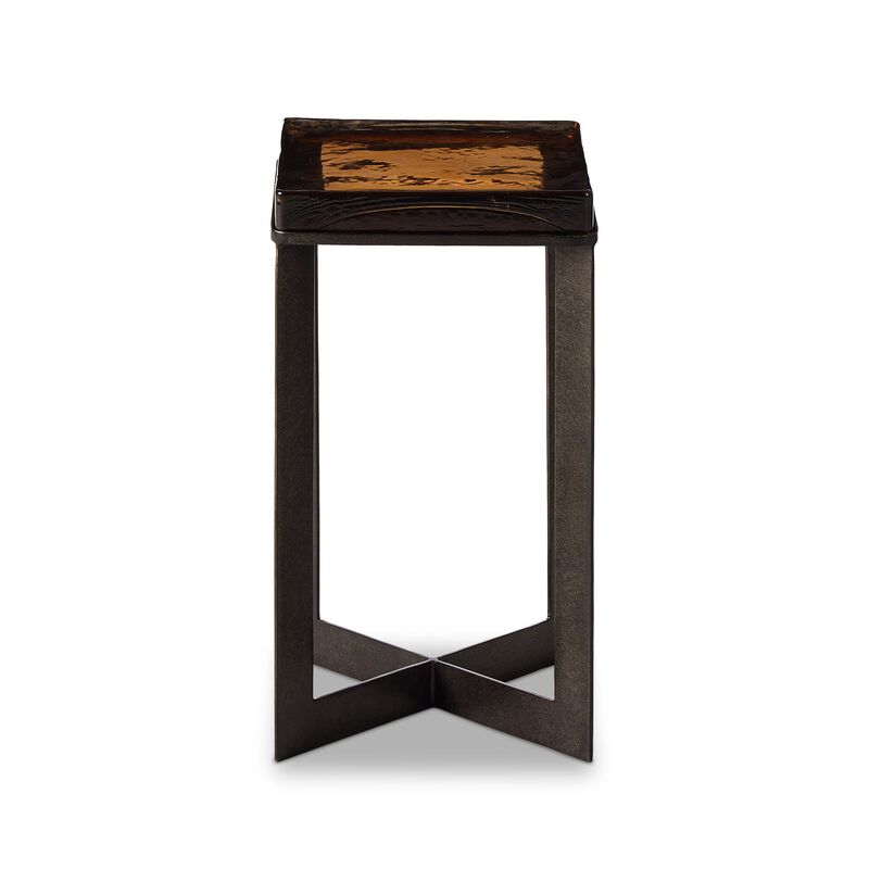 Lennie Cast Glass End Table