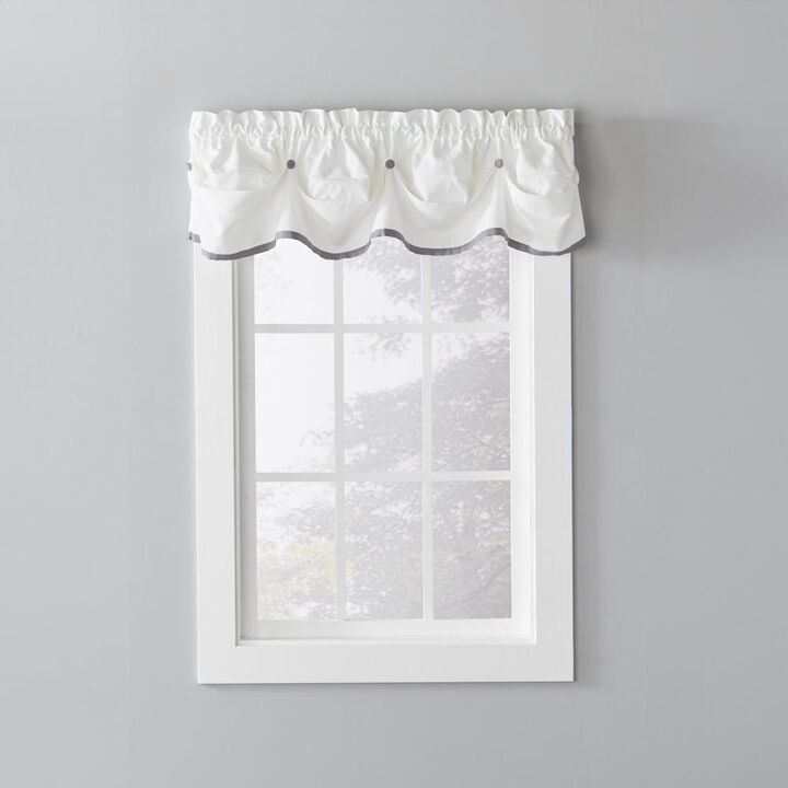 Saturday Knight Ltd Manor Versatile Tailored Window Valance - 58x13", Dove Gray