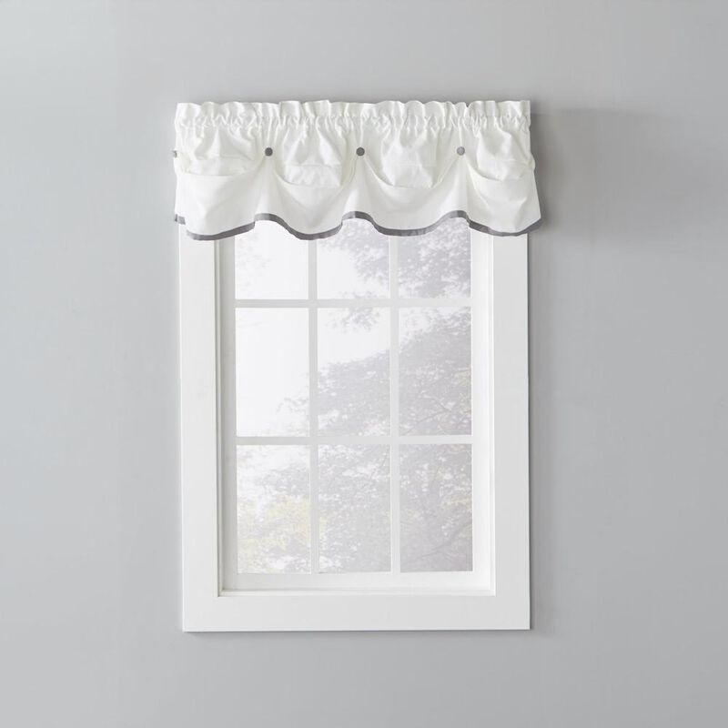 Saturday Knight Ltd Manor Versatile Tailored Window Valance - 58x13", Dove Gray