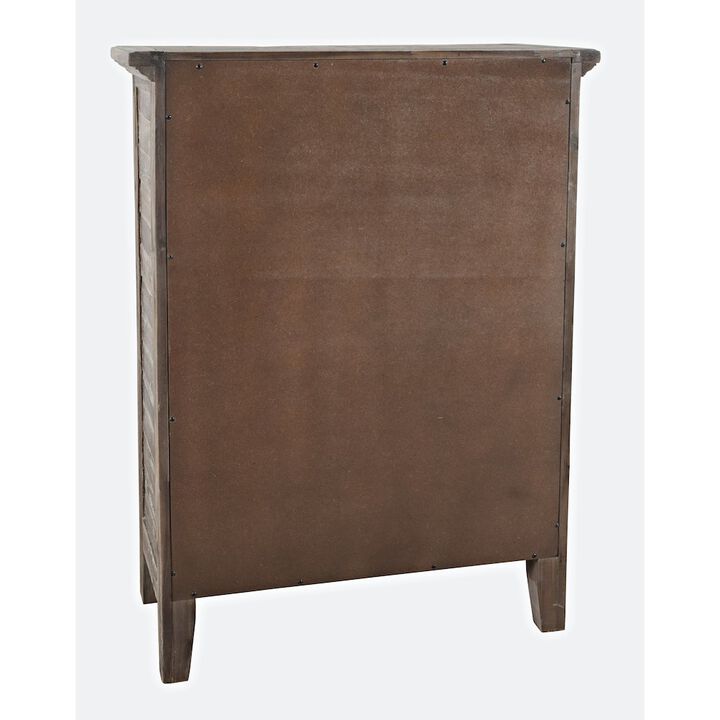Jofran Rustic Shores 32 Coastal Distressed Acacia Two-Door Accent Cabinet