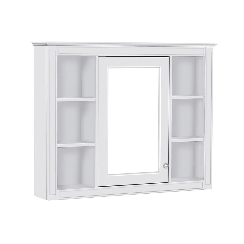 Premium Wall-Mounted Storage Cabinet with Mirror and Adjustable Shelves