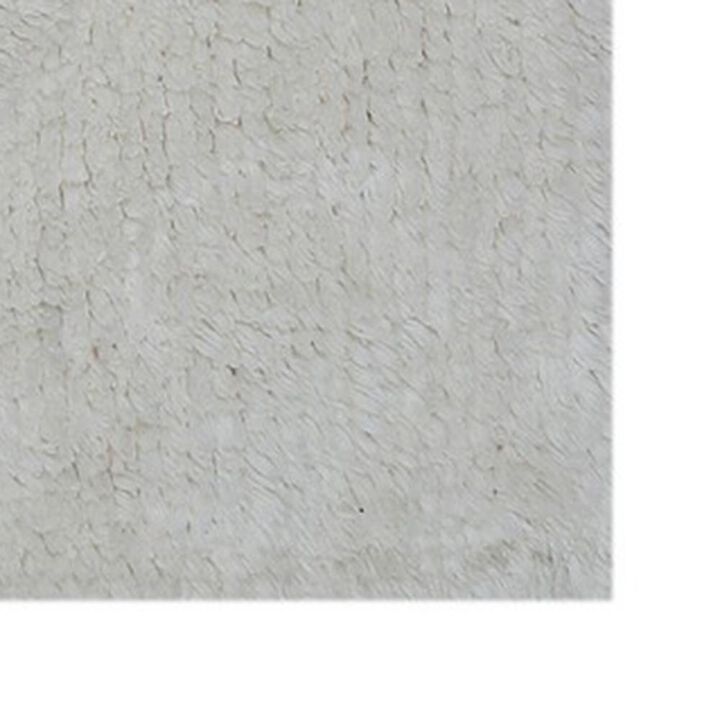 Knightsbridge Tuft Twisted 220 GSF Non Skid Back Bath Rug 21 x 34 - Ivory