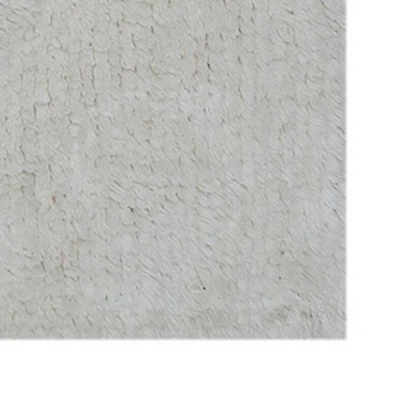 Knightsbridge Tuft Twisted 220 GSF Non Skid Back Bath Rug 21 x 34 - Ivory