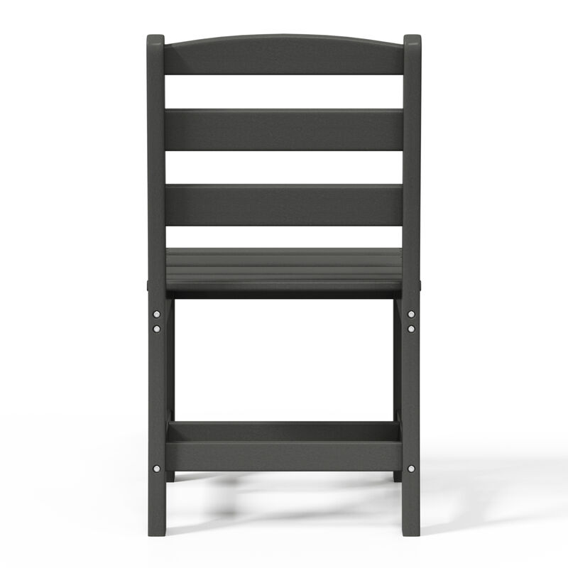 WestinTrends Outdoor HDPE Patio Classic Armless Dining Side Chair