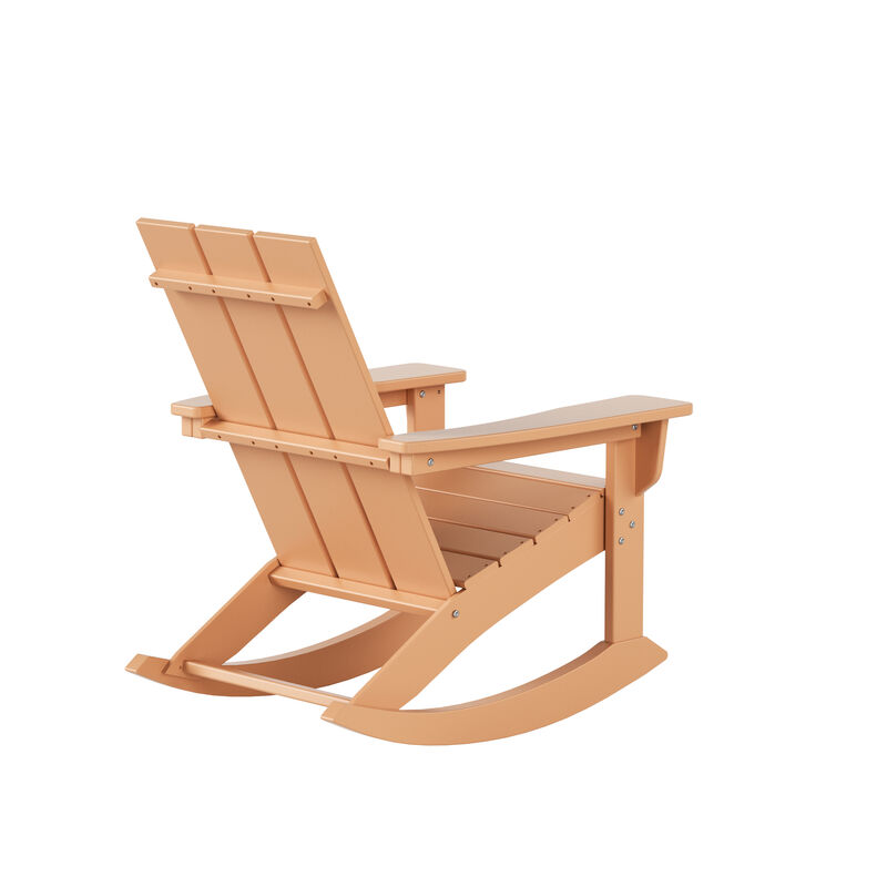 WestinTrends Modern Adirondack Outdoor Rocking Chair