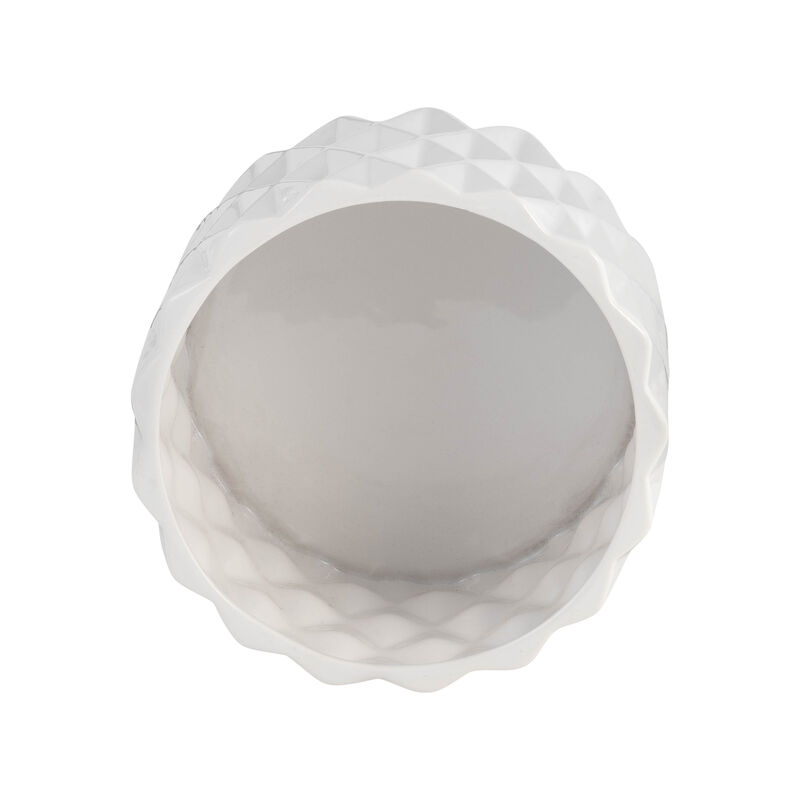 6" Ceramic Diamond Planter with Wood Stand