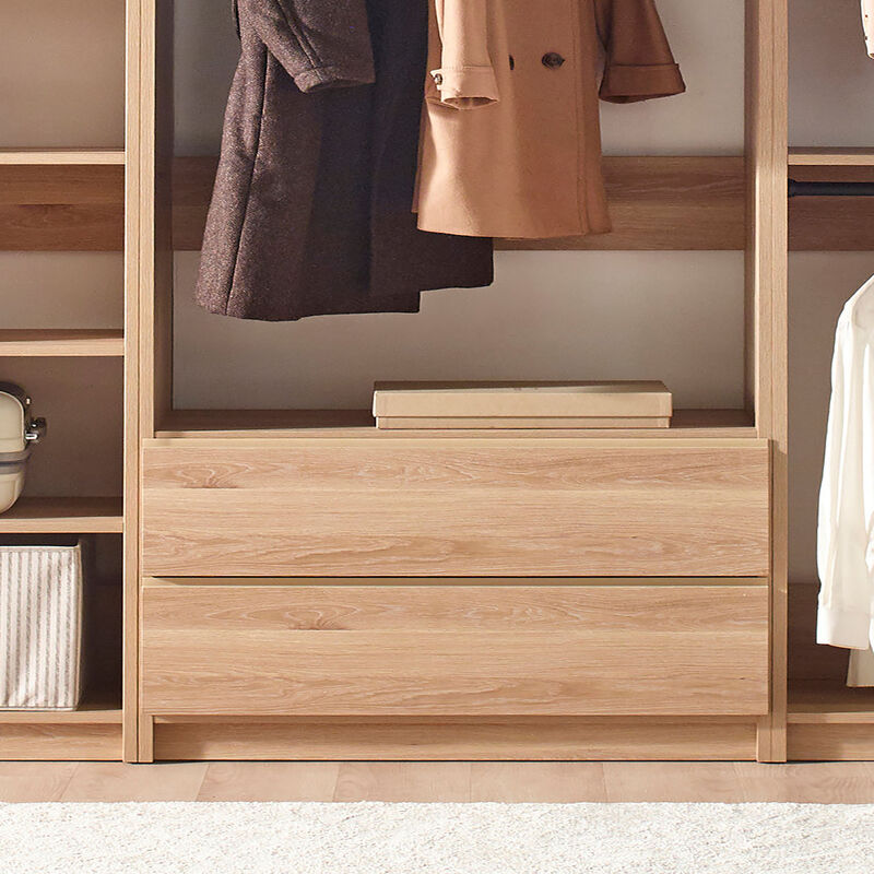 Prosper Oak Freestanding Walk in Wood Closet System