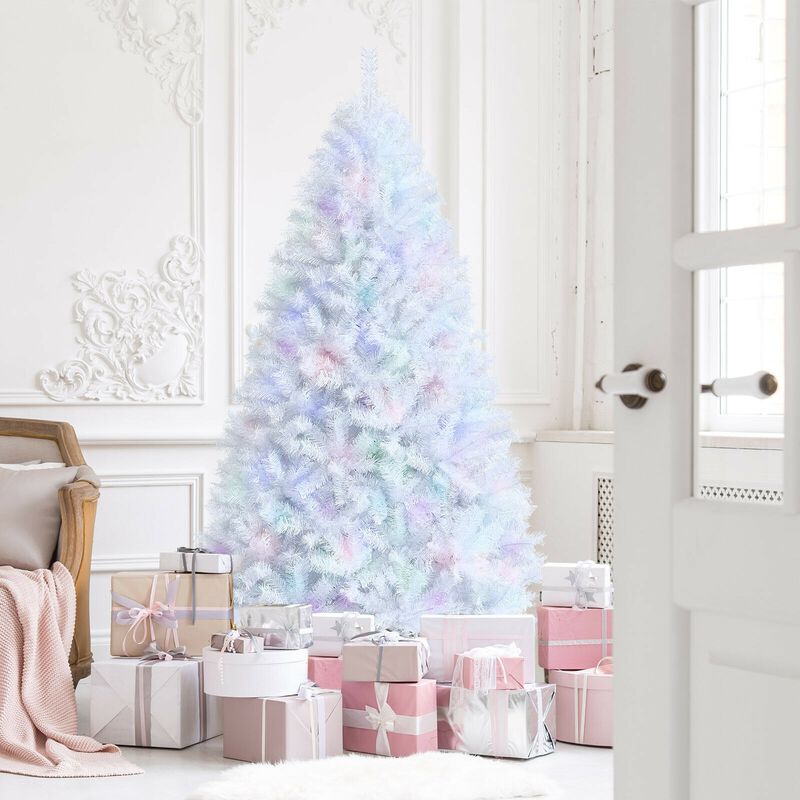 Iridescent Tinsel Artificial Christmas Tree with Branch Tips