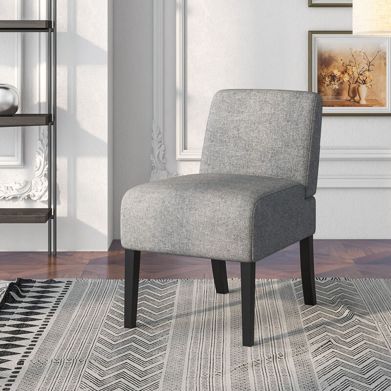 Upholstered Living Room Chair with Rubber Wood Legs