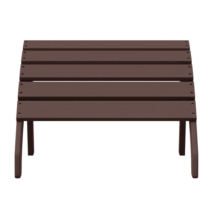 WestinTrends Outdoor Patio HDPE Adirondack Ottoman Footrest