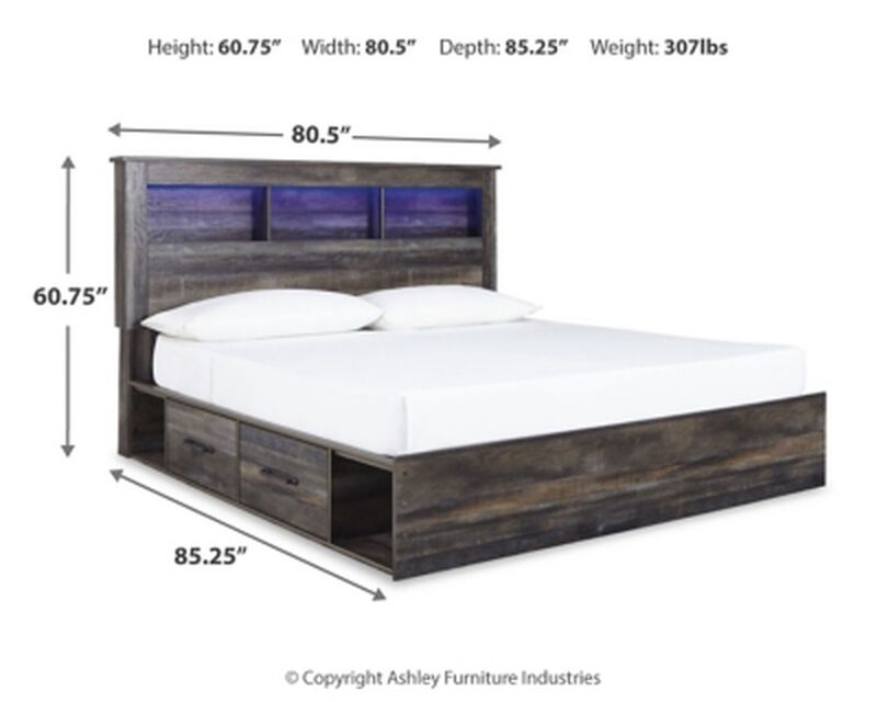 Drystan King Bookcase Bed