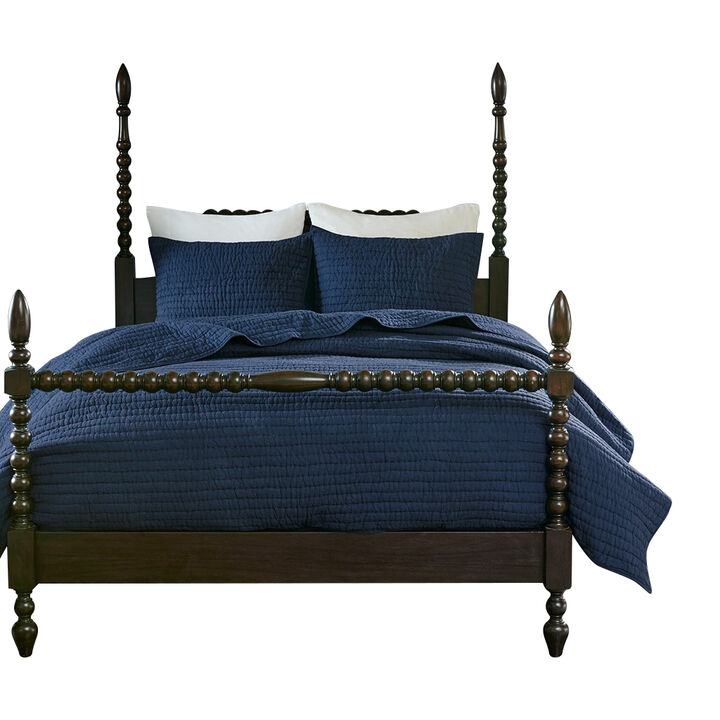 Gracie Mills Rogelio Hand-Quilted Channel Stitching Cotton Quilt Set