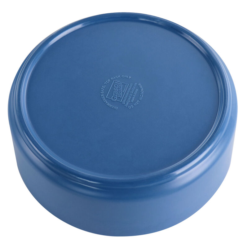 Gibson Home Canyon Crest 12 Piece Round Melamine Dinnerware Set in Blue
