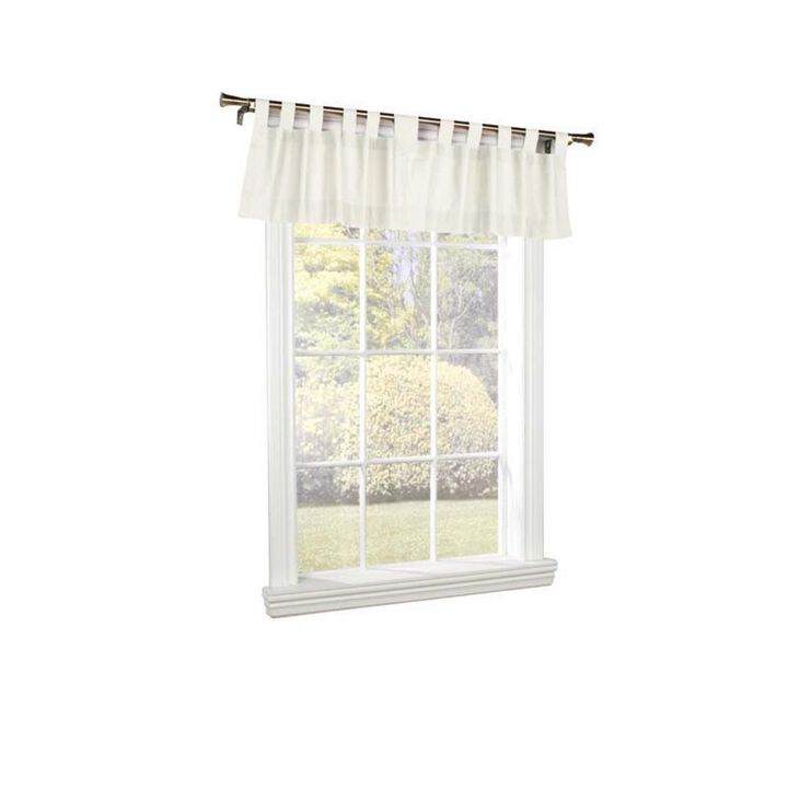 Commonwealth Thermalogic Weather Insulated Cotton Fabric Tab Valance - 40"x15" - Natural